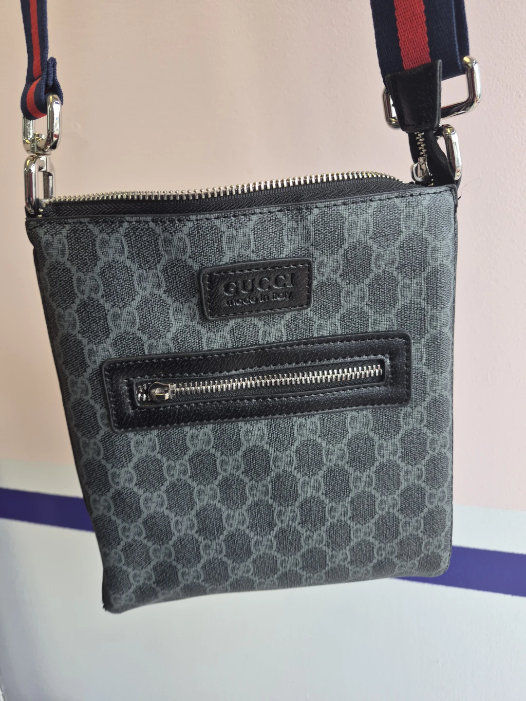 Sacoche Gucci monogramme gris et noir - photo 2