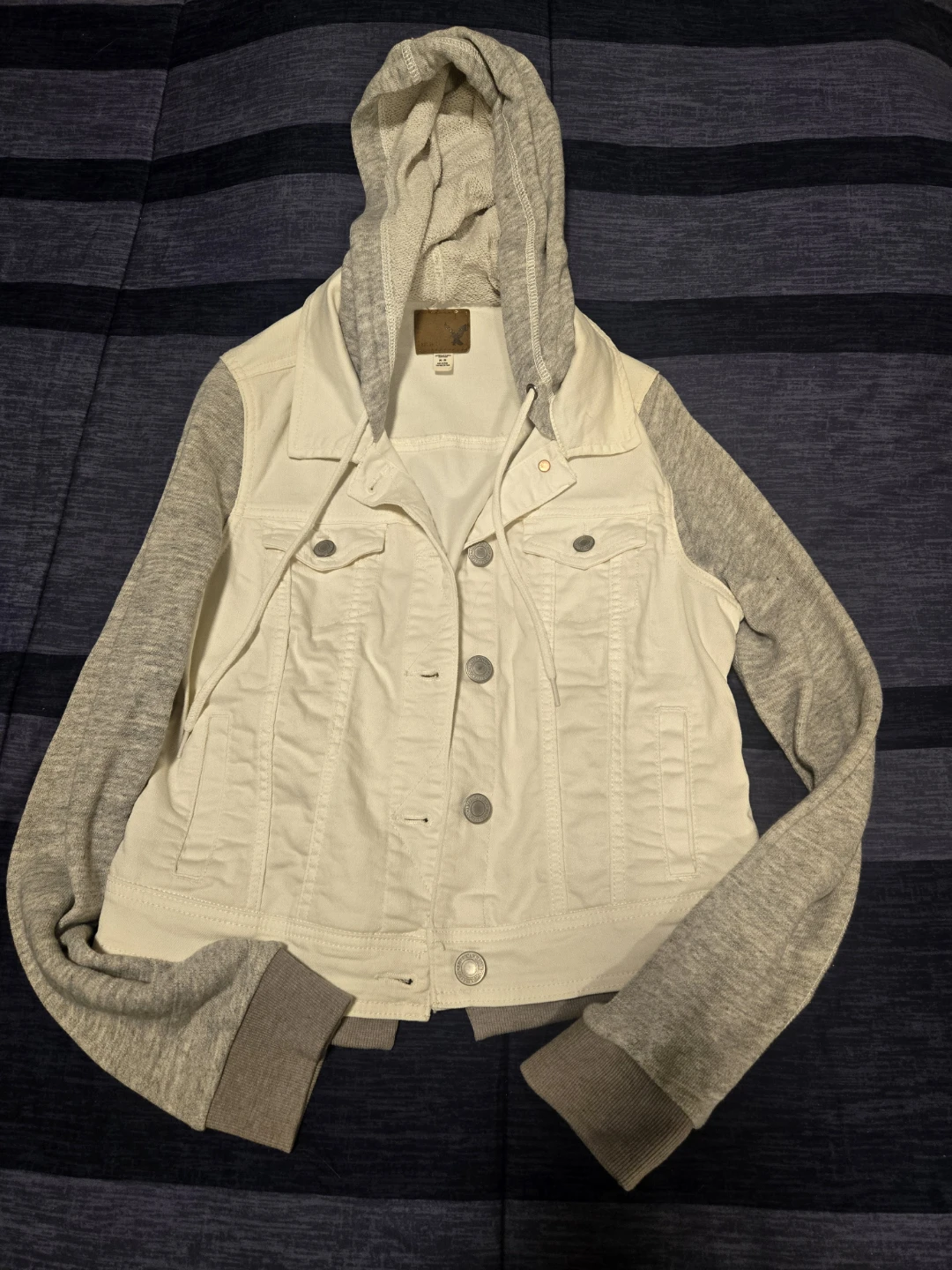 American Eagle Denim Hoodie Jacket