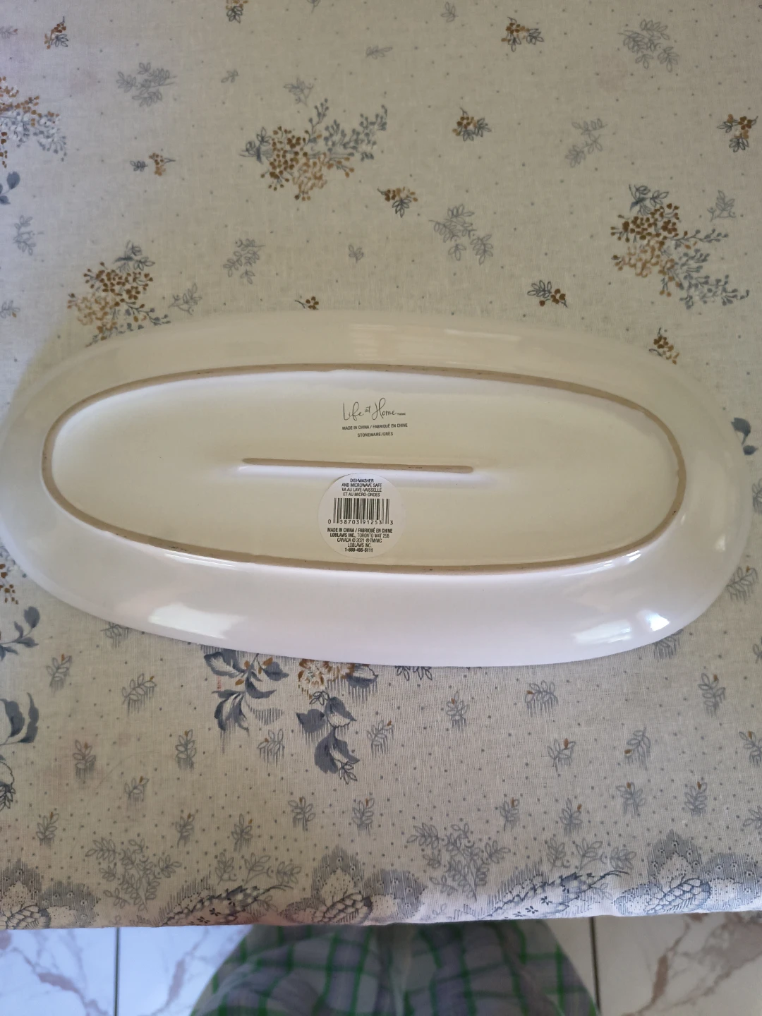 Life at Home floral oval stoneware platter - photo 4