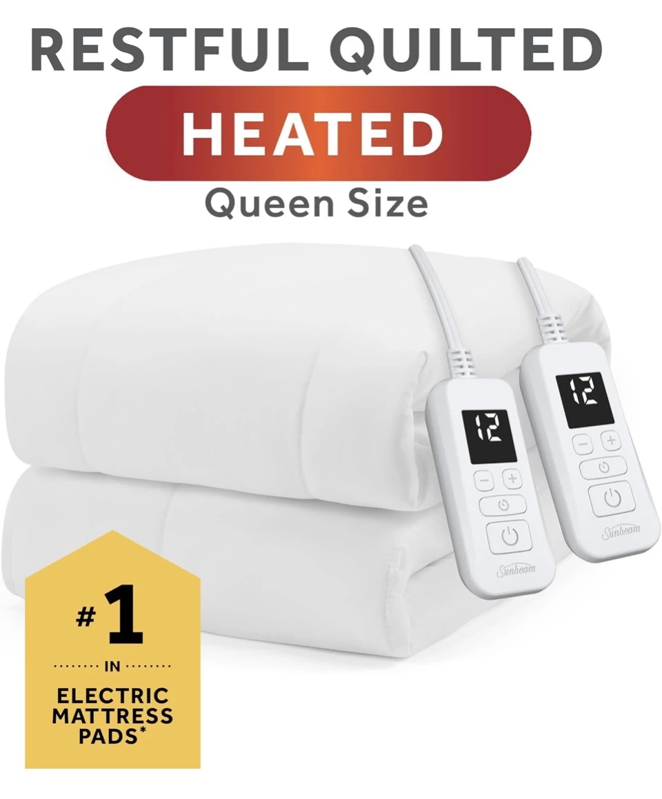Sunbeam Premium Heated Mattress Pad - Queen Size