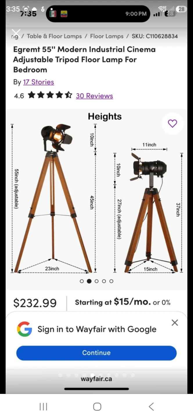 17 Stories Egremt High Quality Floor Lamp - photo 2