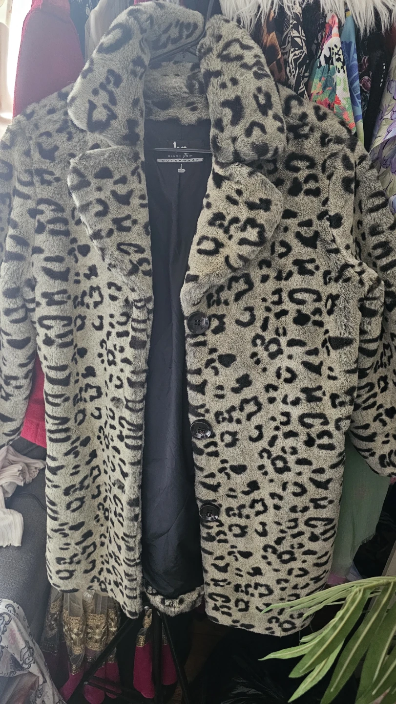 Blanc Noir Leopard Print Faux Fur Coat - photo 2
