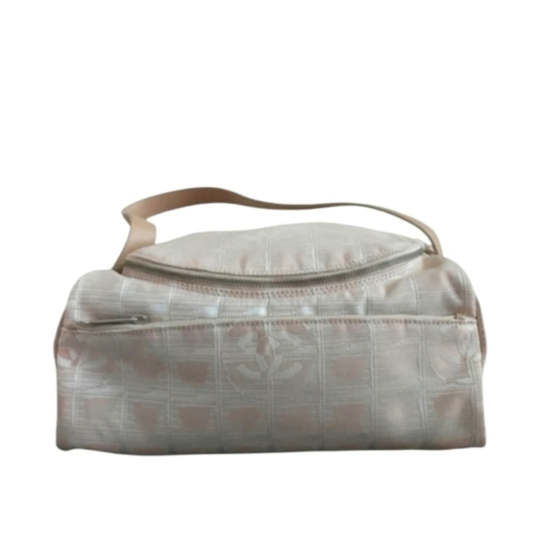 Vintage Chanel Travel Line Beige Vanity Handbag