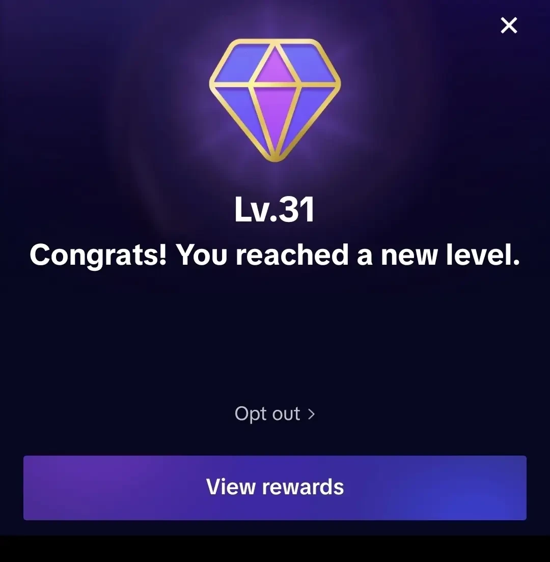 Selling tiktok account lvl 31