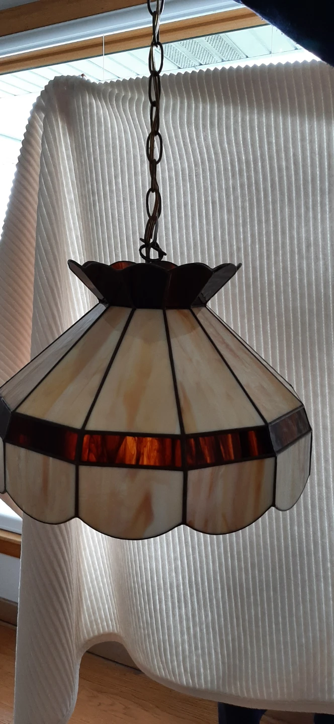 Tiffany-style stained glass hanging pendant light - photo 2