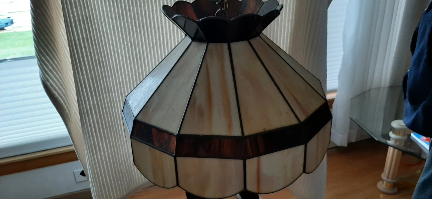 Tiffany-style stained glass hanging pendant light - photo 4