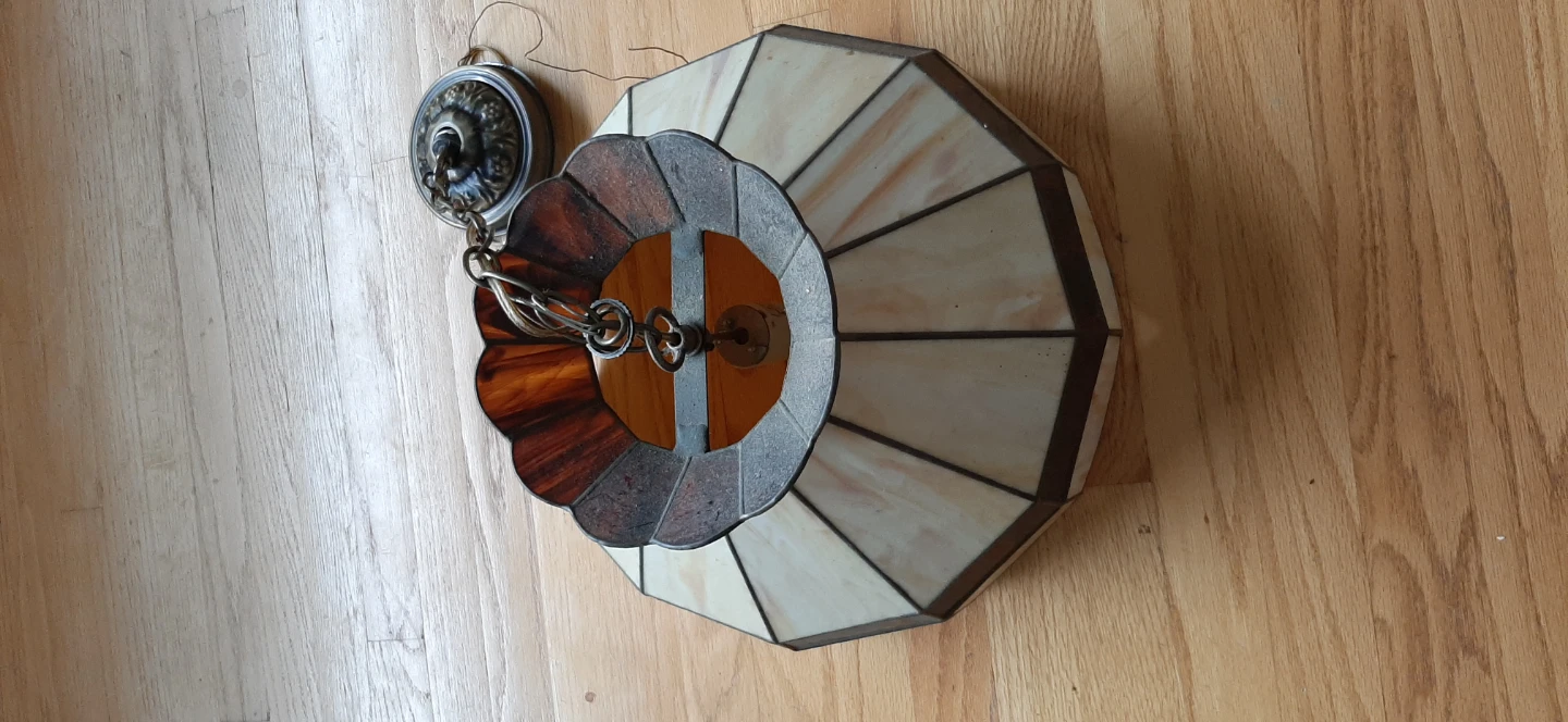 Tiffany-style stained glass hanging pendant light - photo 5