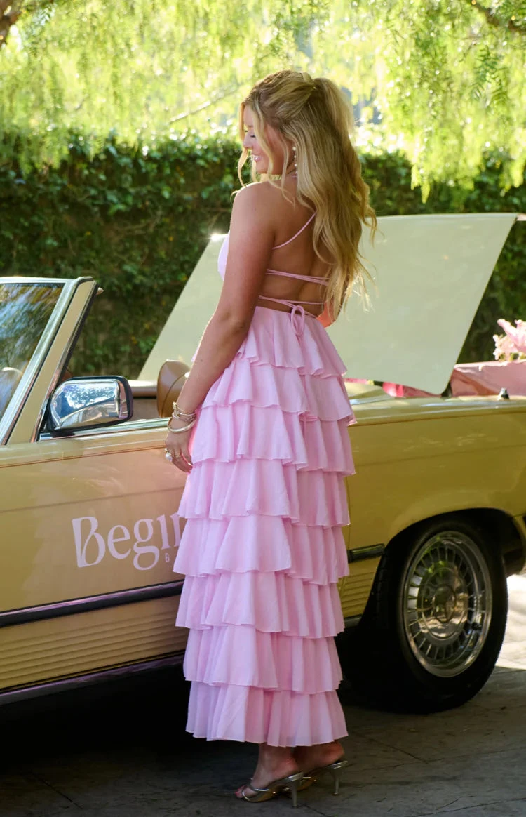 Pink Tiered Maxi Dress 🏈 - photo 5
