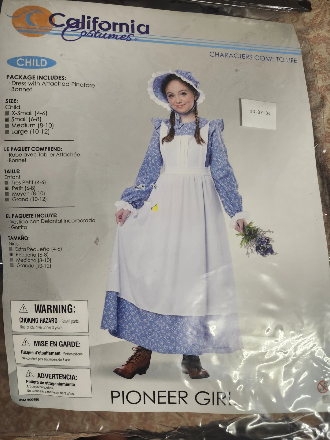California Costumes Pioneer Girl Costume with Bonnet - photo 2