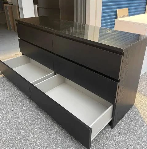 IKEA Malm 6-Drawer Dresser Black Brown