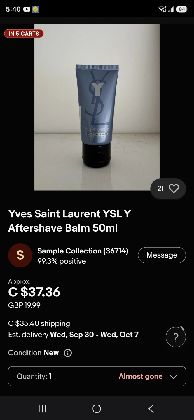Ysl y aftershave balm - photo 3