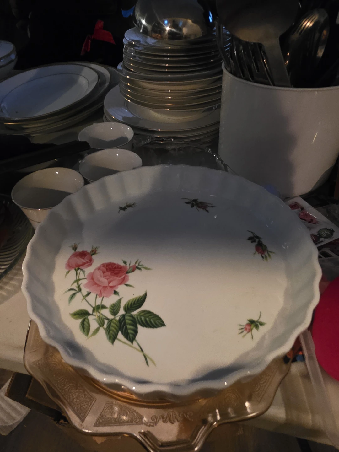 Christineholm Rose Quiche Dish