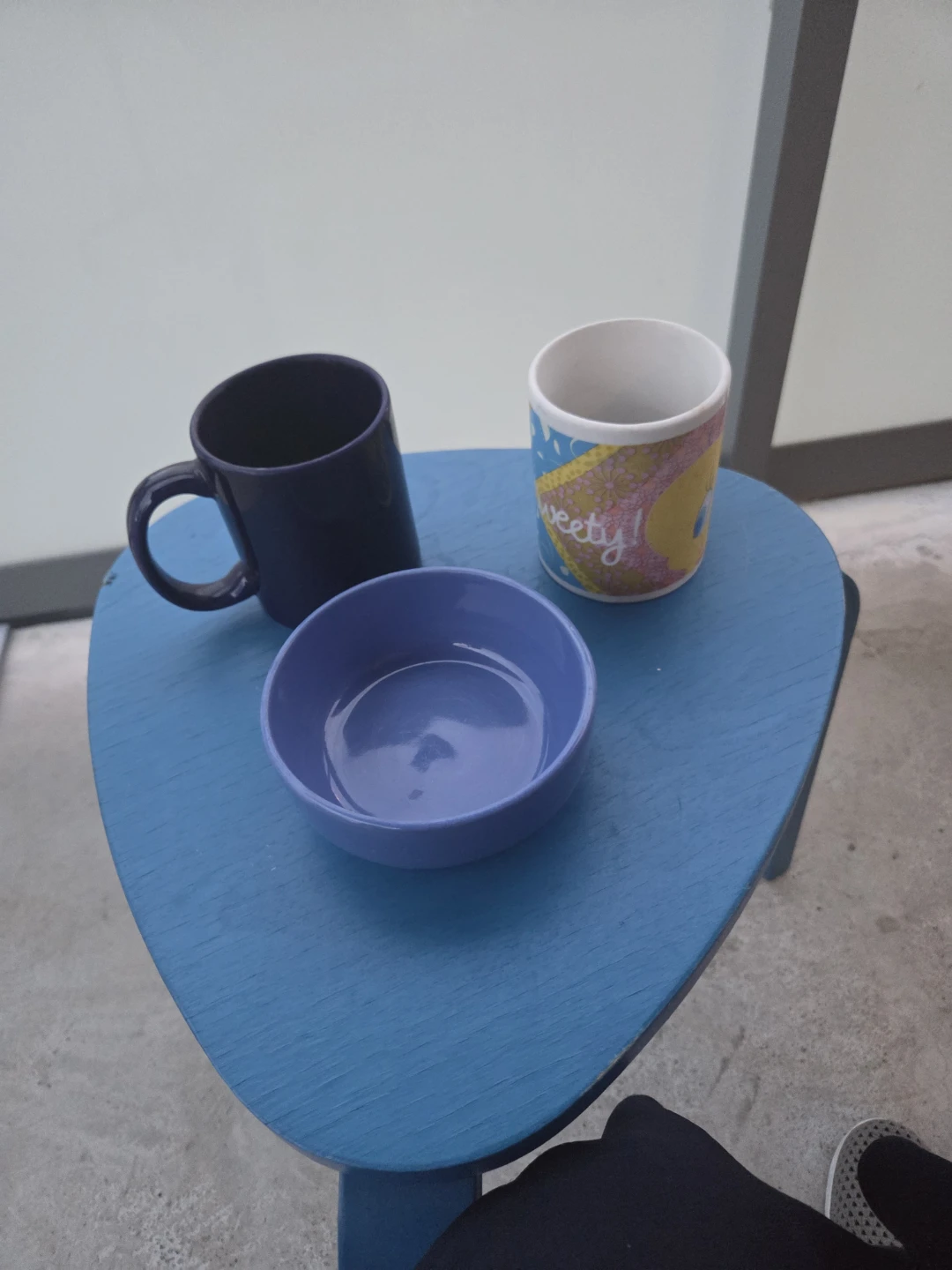 Two mugs and a ceramic bowl set