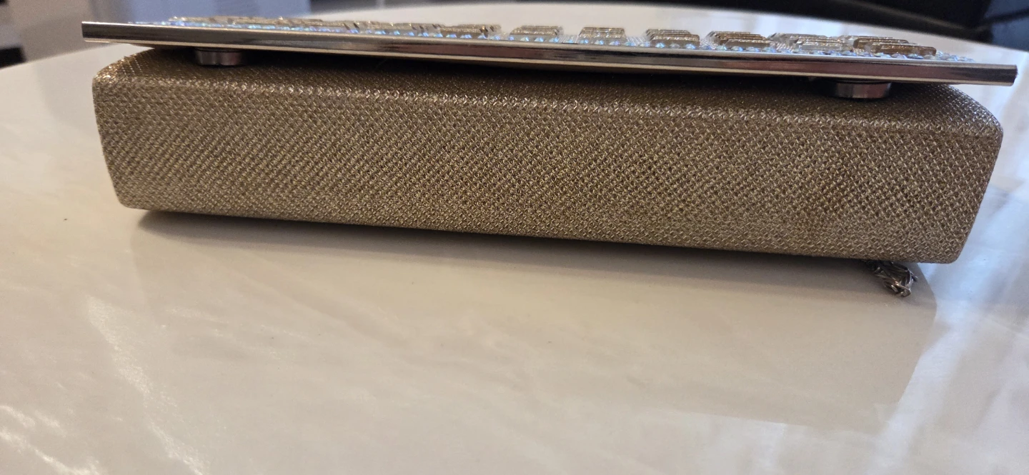 Gold Rhinestone Evening Clutch Bag - photo 4