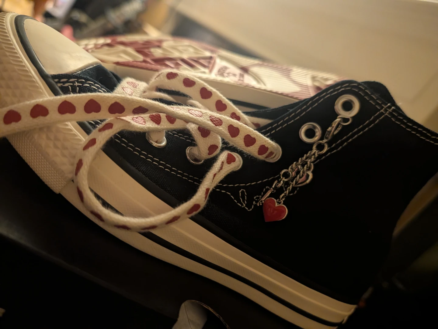 Converse Chuck Taylor All Star High Top Black Hearts - photo 3