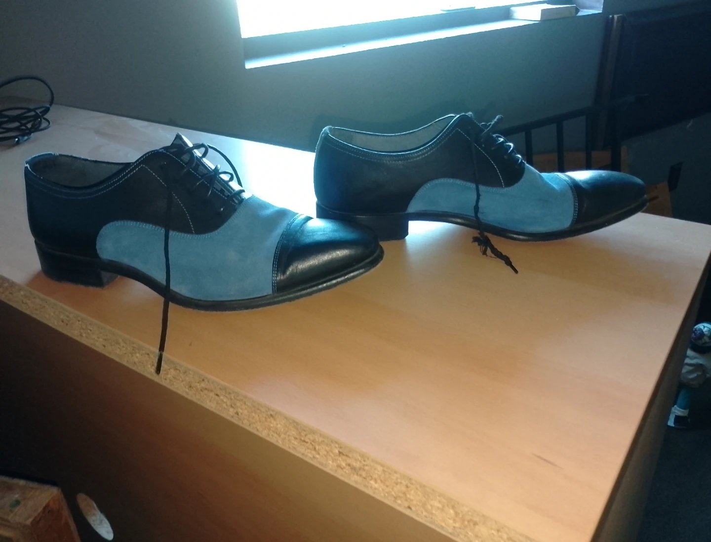 Two-tone Leather and Suede Zampiere Shoes