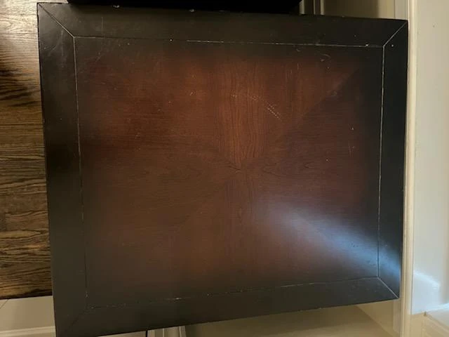Dark Wood Nightstand with Two Drawers - photo 5