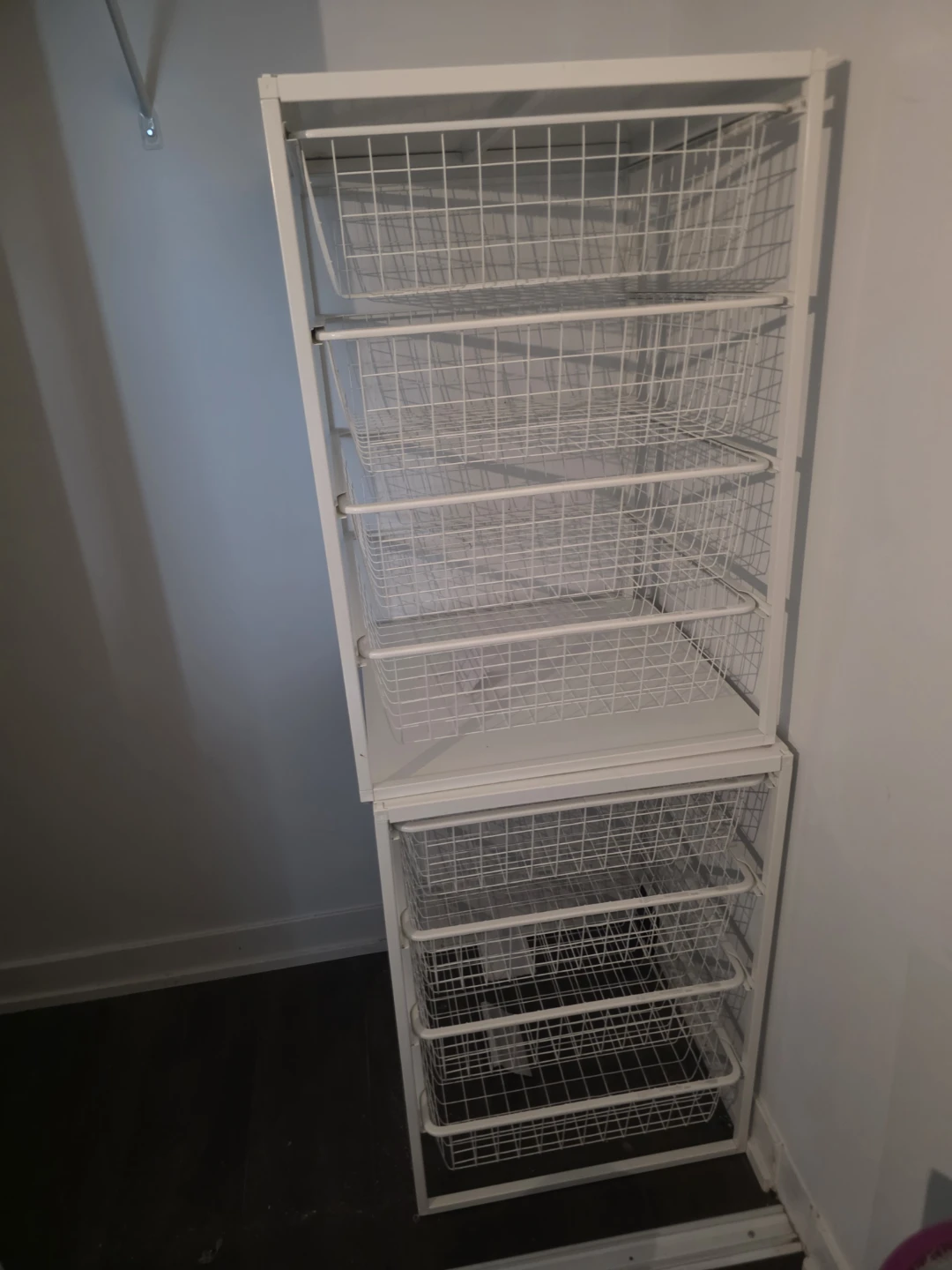 IKEA white wire drawer storage unit