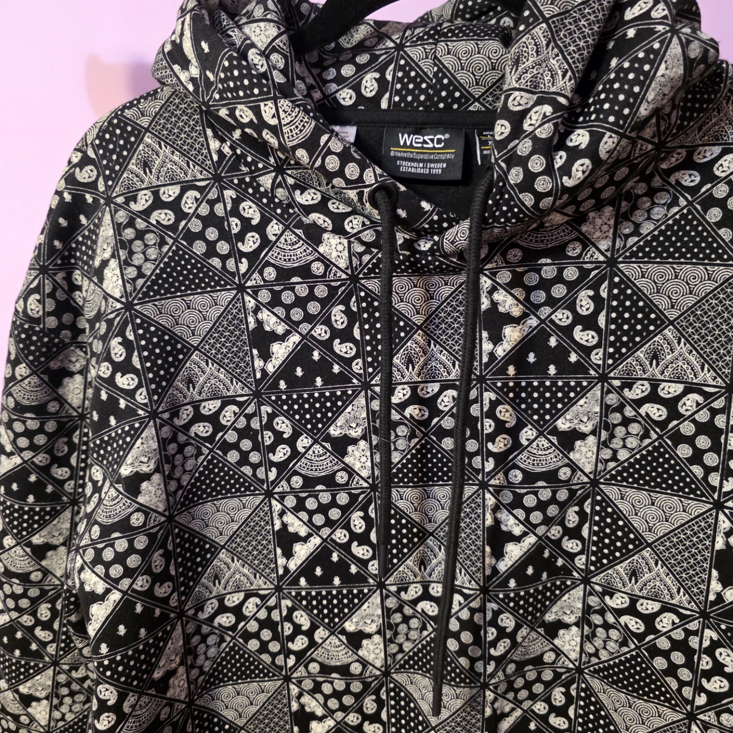 WeSC Bandana Print Hoodie Unisex mens L womens XL - photo 3