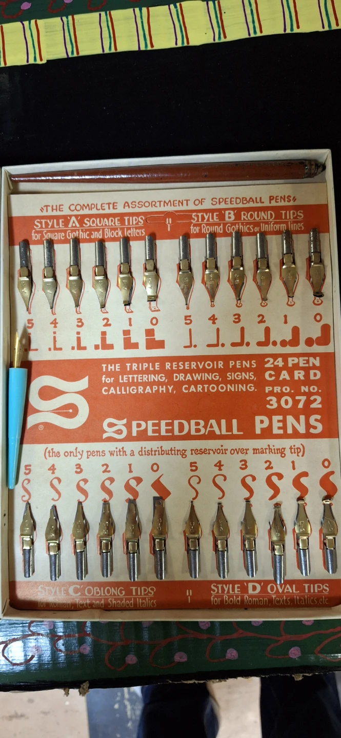 Hunt Speedball pen set
