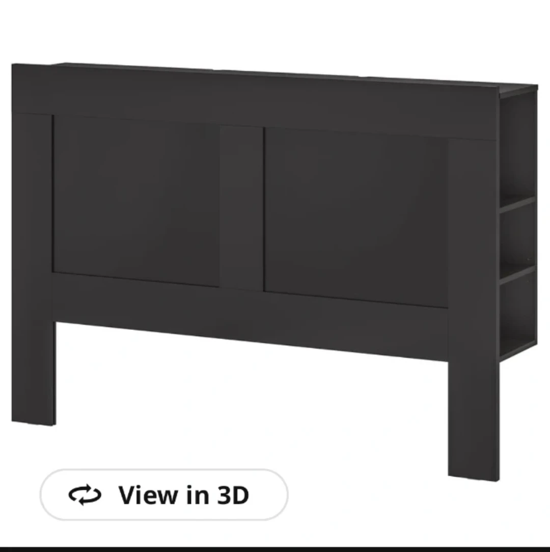IKEA BRIMNES Bed Frame with Storage and Headboard