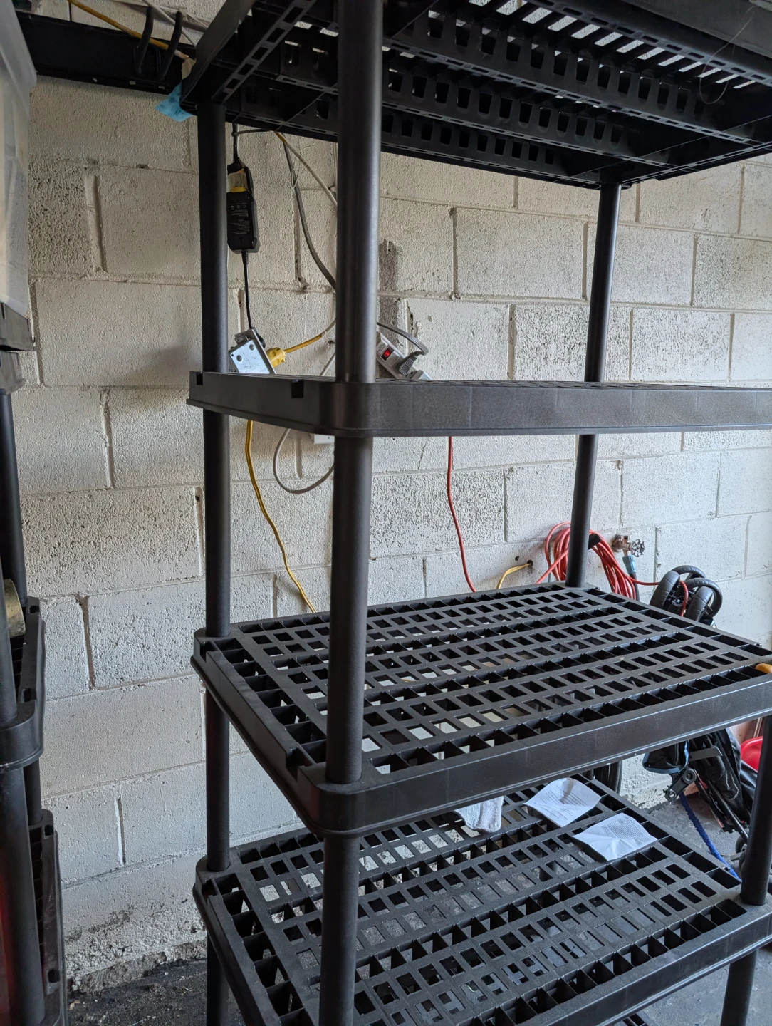 Black 5-Tier Plastic Shelving Unit - photo 2