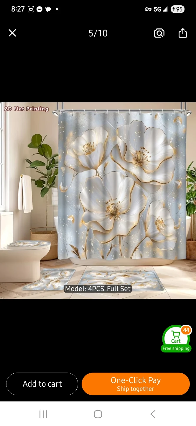 NEW 4-Piece Floral Bathroom Set 🌼 - photo 5