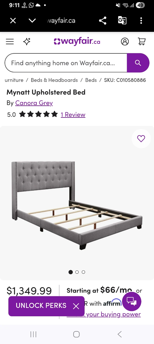 Canora Grey Mynatt Upholstered Bed