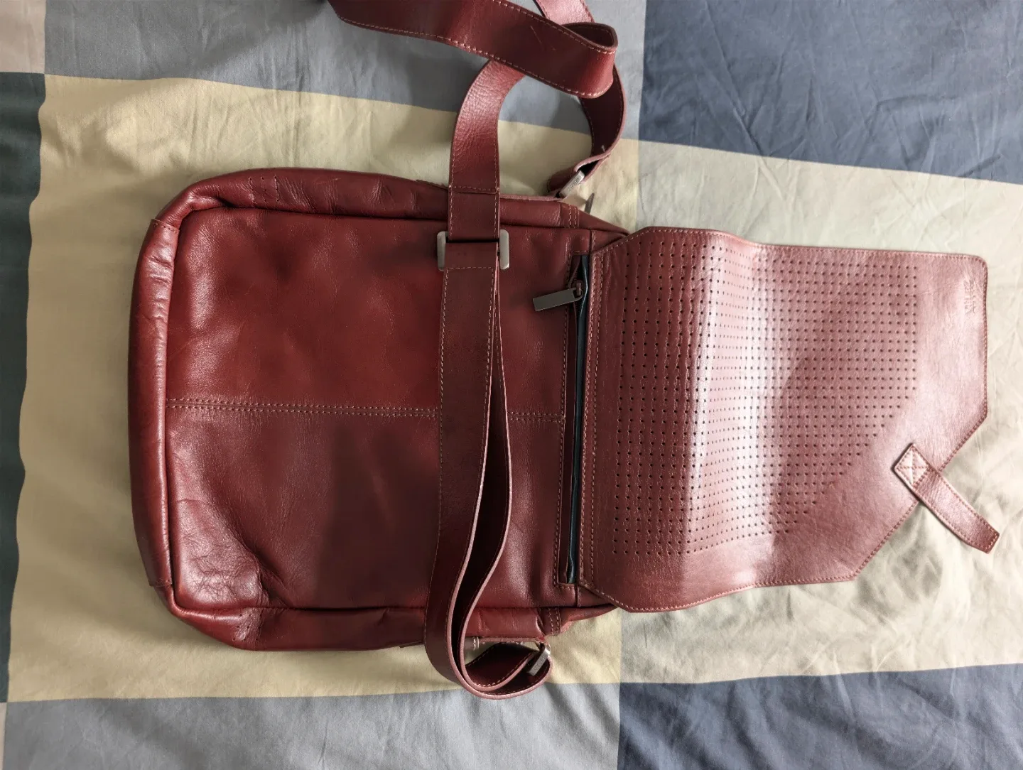 Velez Brown Leather Crossbody Messenger Bag - photo 4