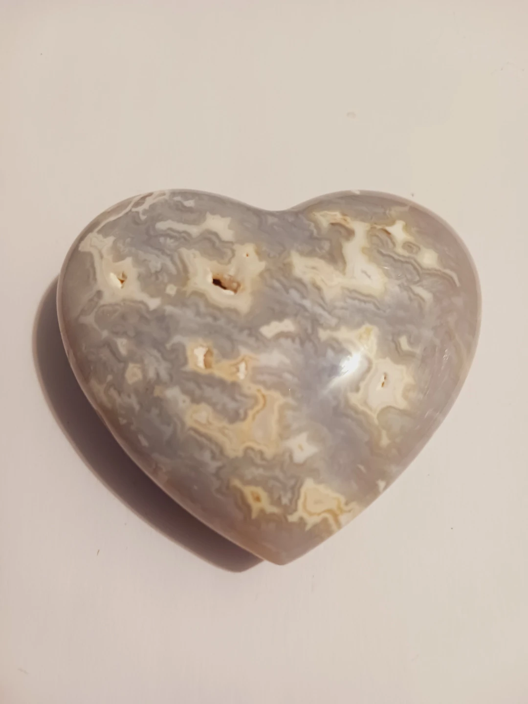 Polished Agate Heart Stone - photo 3
