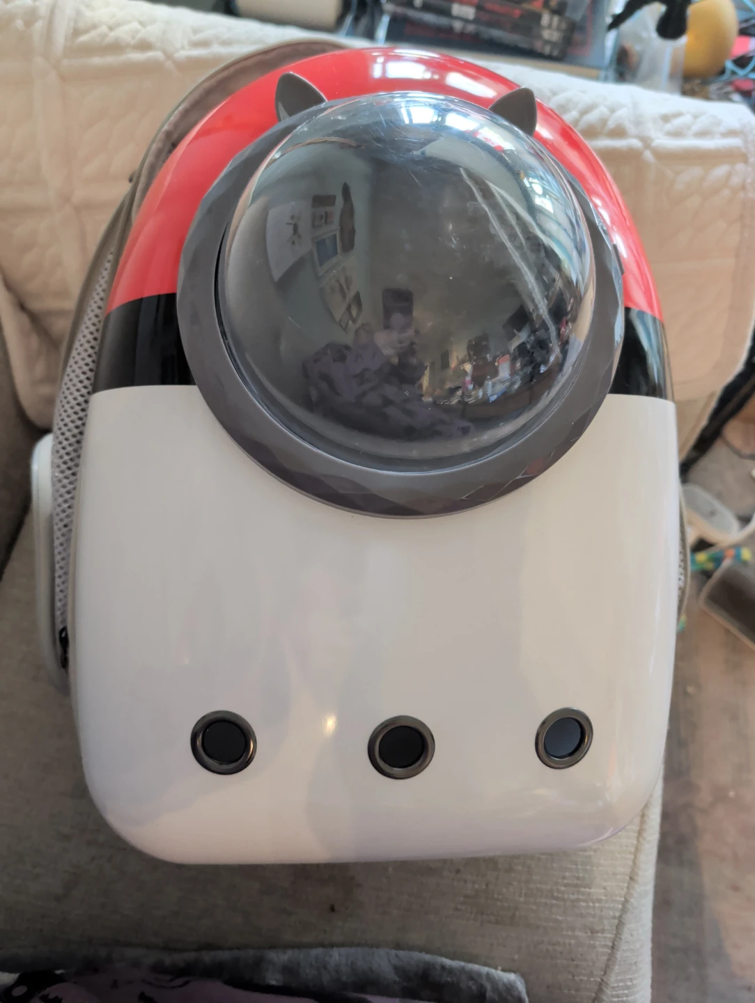 Pokeball Style Pet Travel Backpack - up to 20 lb - photo 3