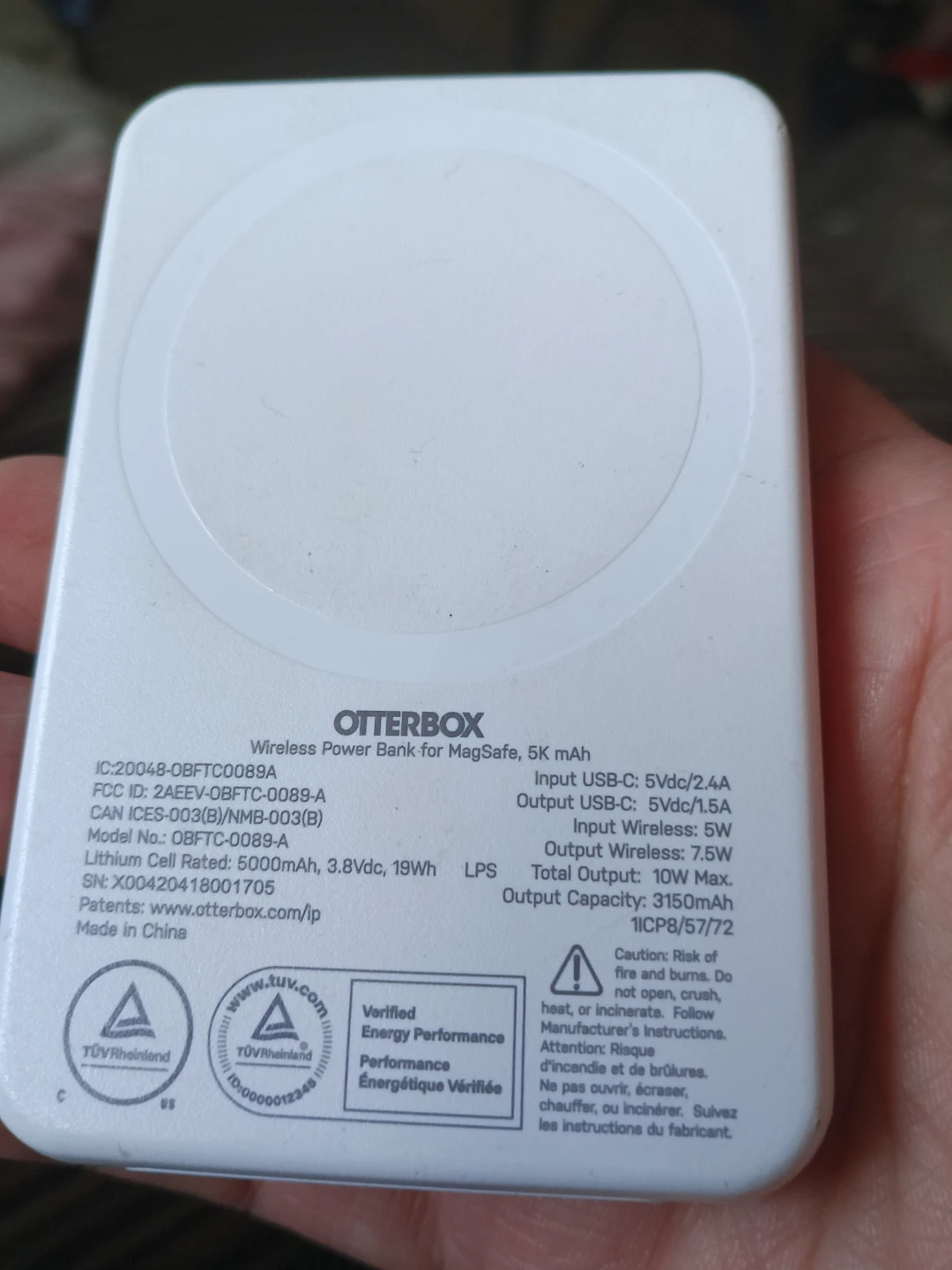 OtterBox Wireless Power Bank for MagSafe 5K mAh