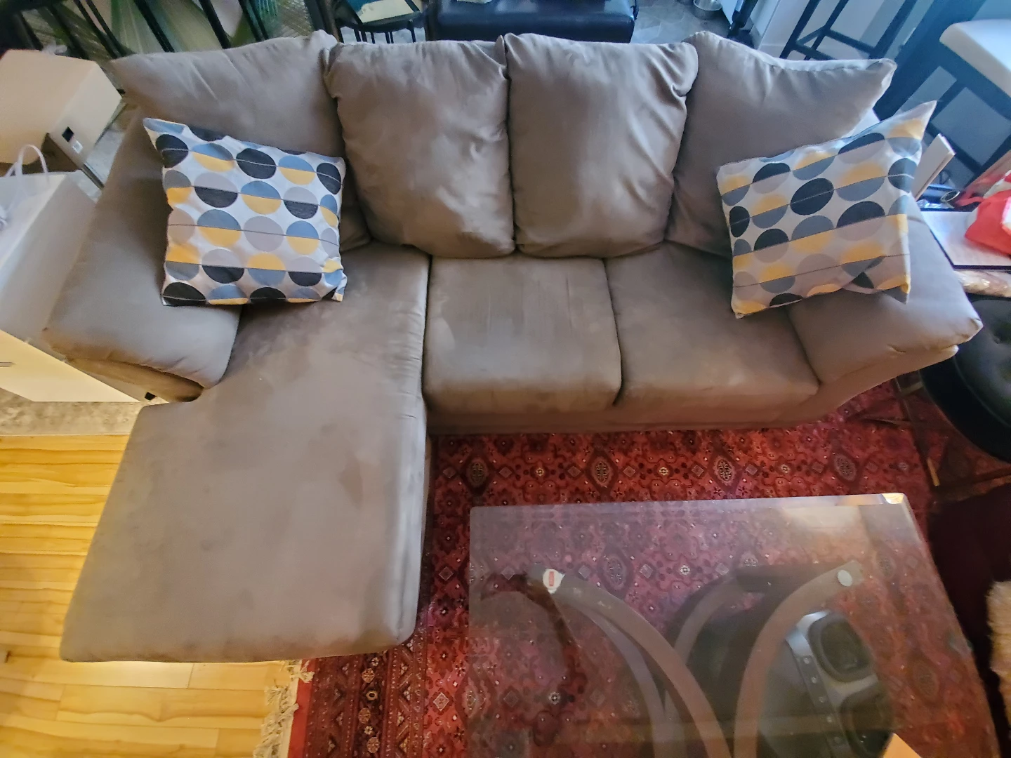 Grey Sectional Sofa with Chaise - photo 3