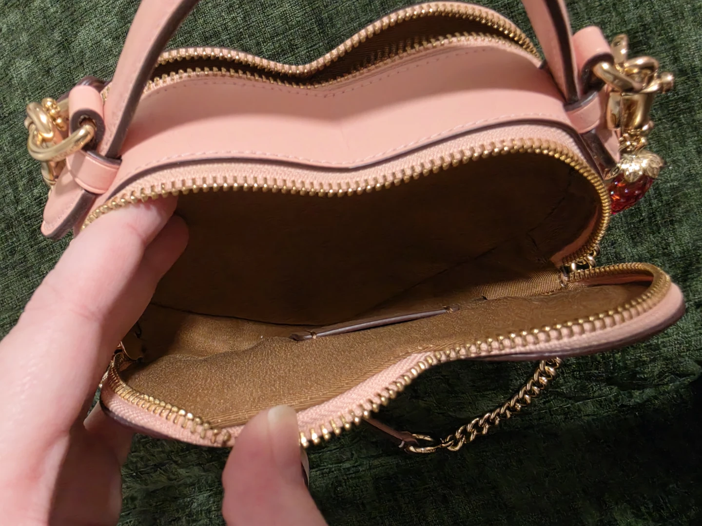 Coach Heart Bag Crossbody Canvas With Rose Snail Blueberries - photo 4