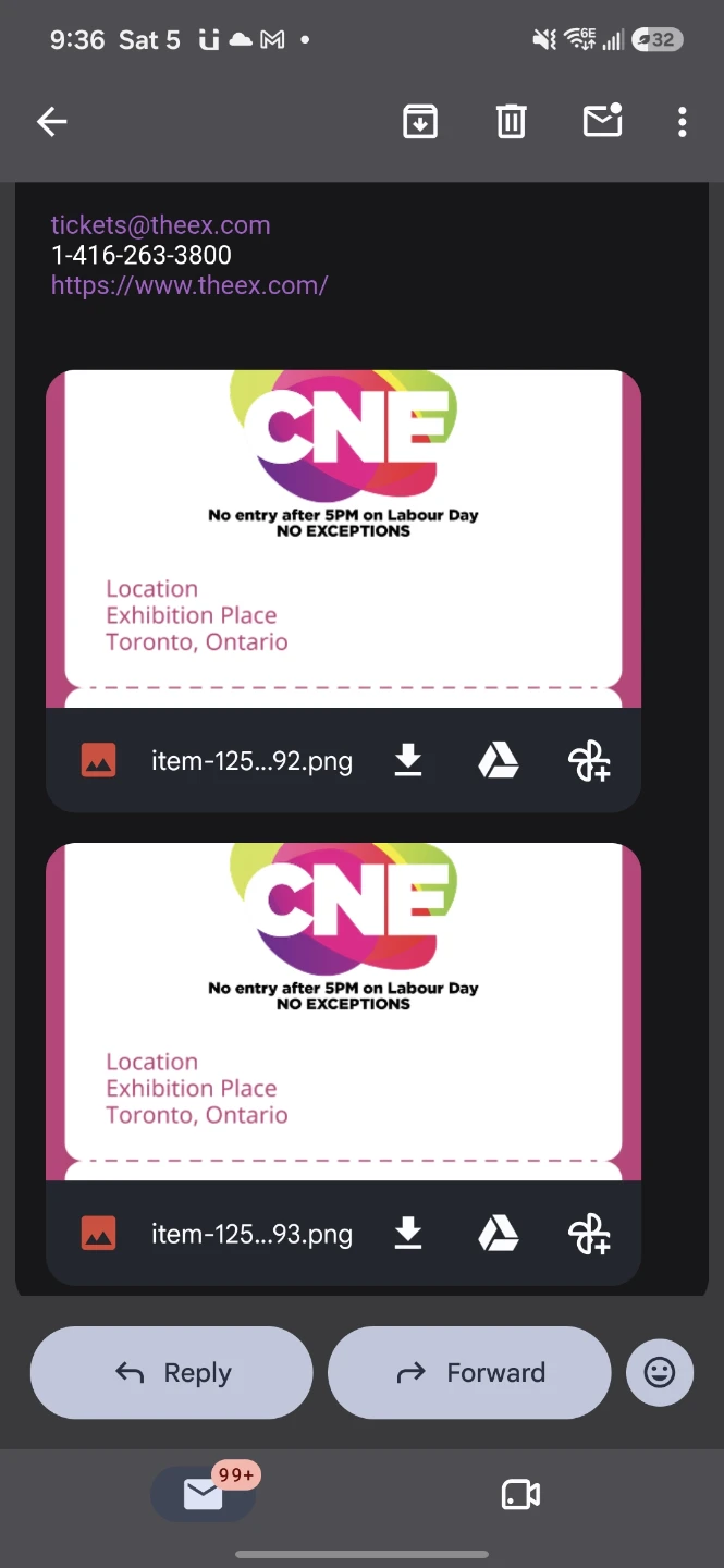 CNE general admission ticket