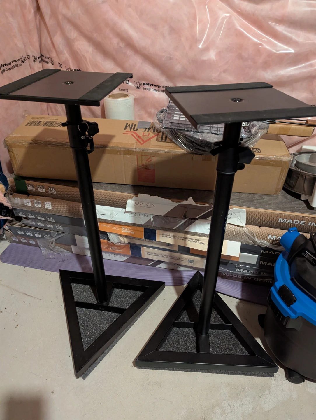 Pair of Adjustable Speaker Stands