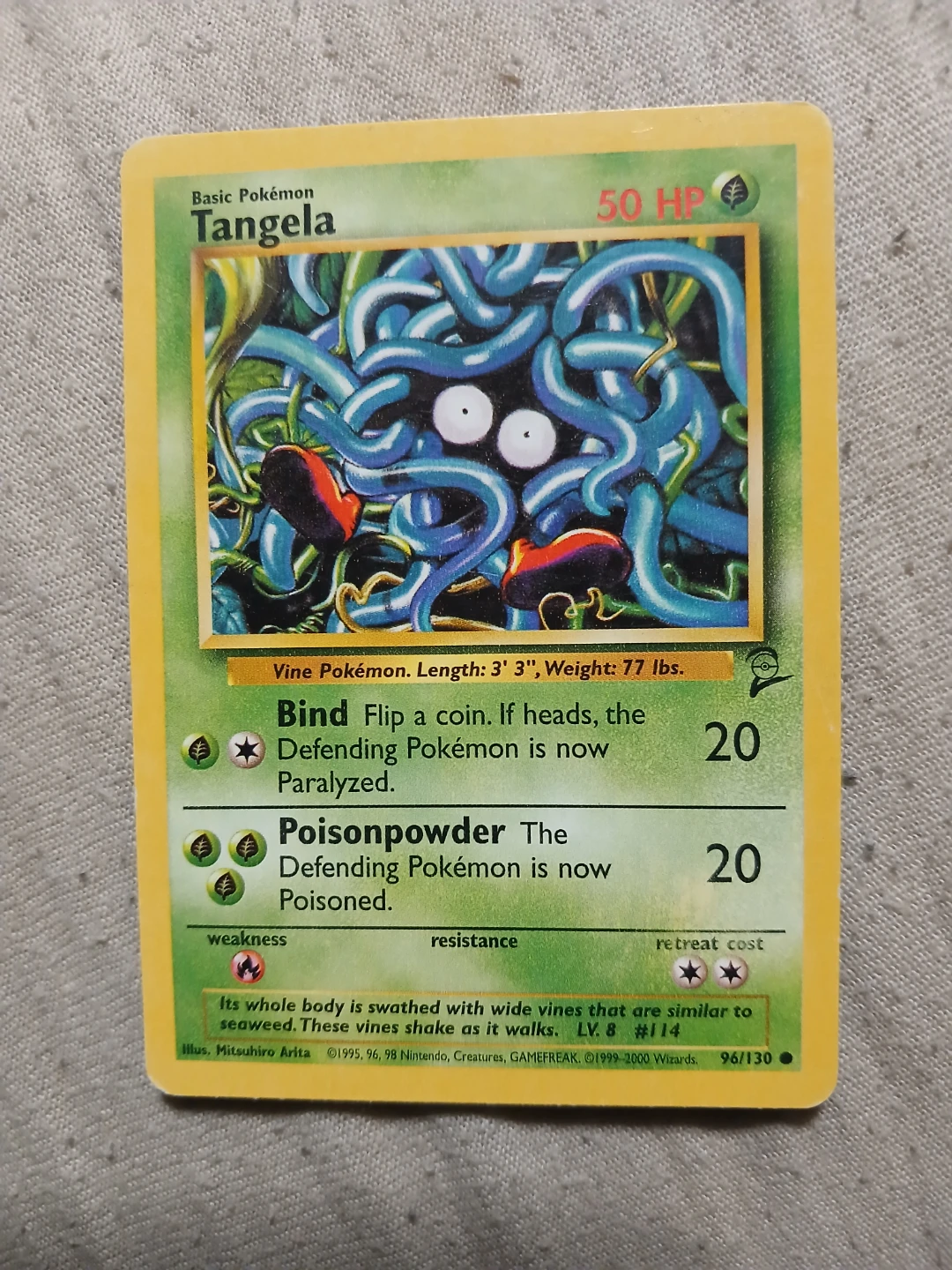 Tangela 96/130 1999-2000 Pokémon Card