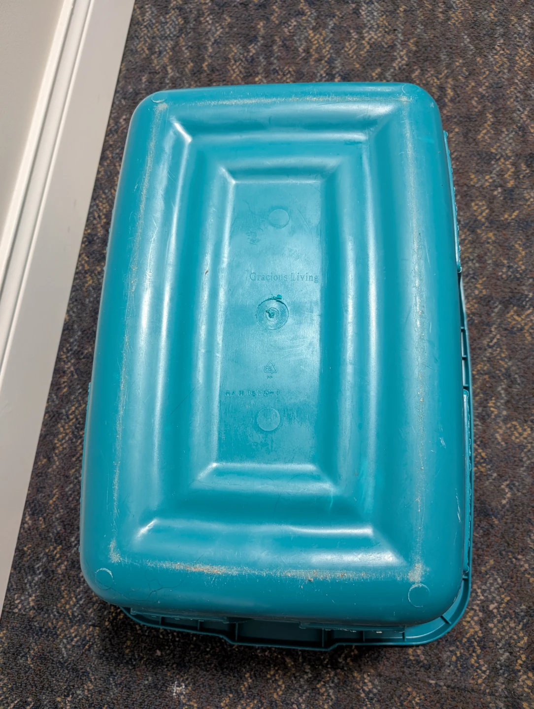 Gracious Living Teal Laundry Basket Storage Container - photo 3