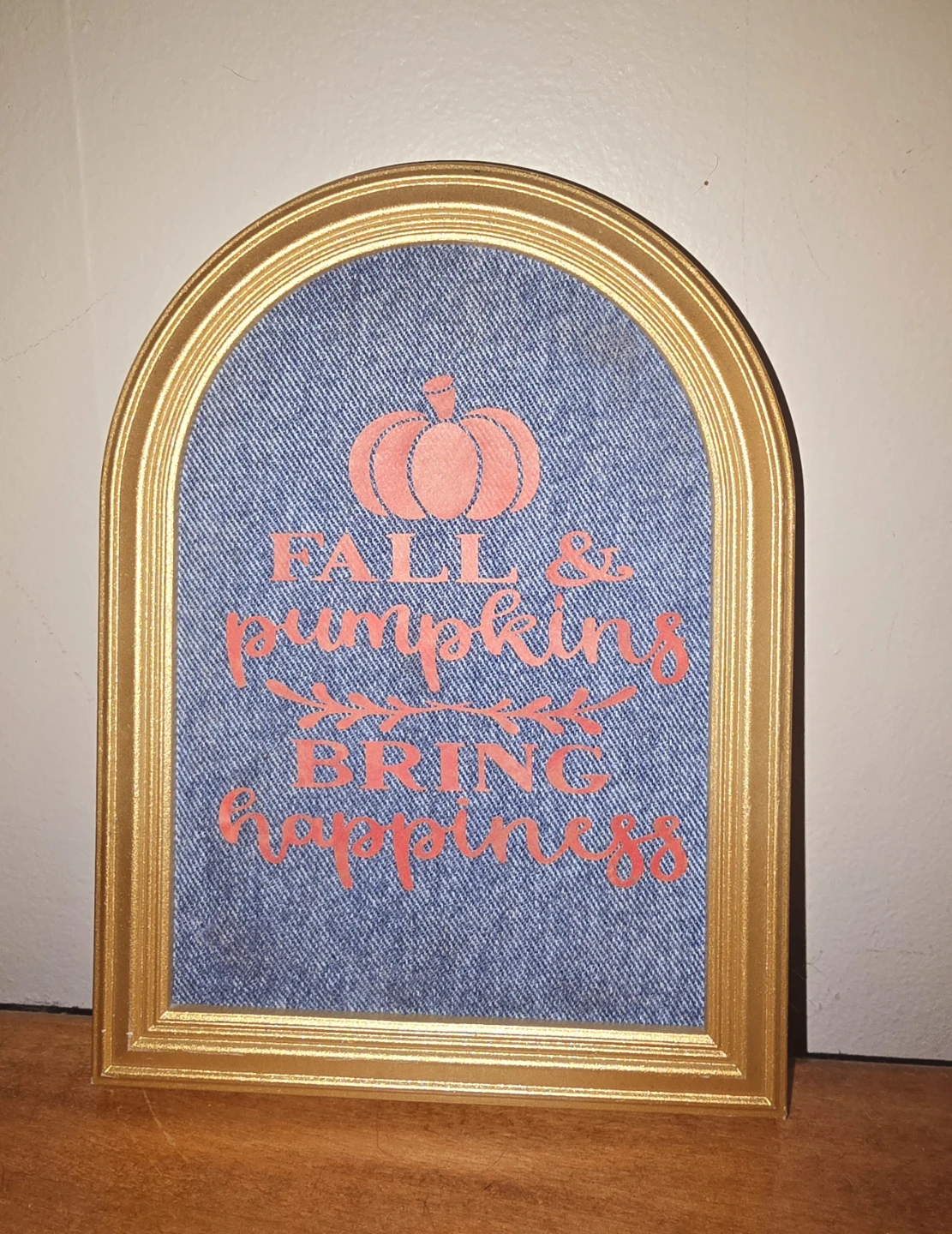 Fall & Pumpkins Bring Happiness Framed Sign
