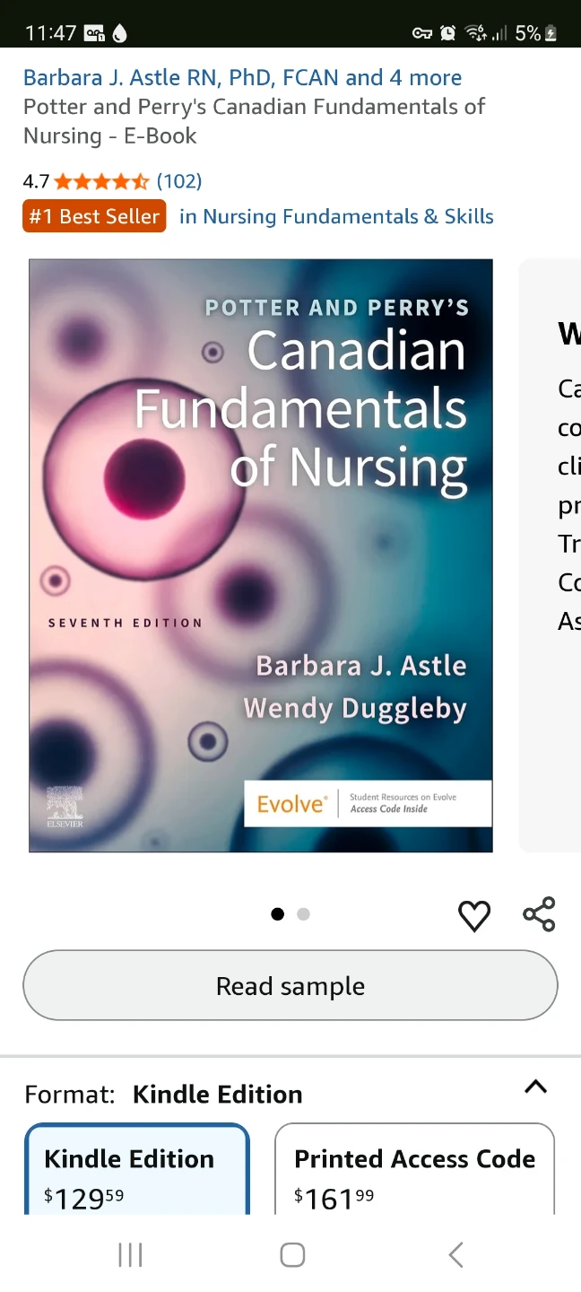 Potter and Perry's Canadian Fundamentals of Nursing 7th Ed