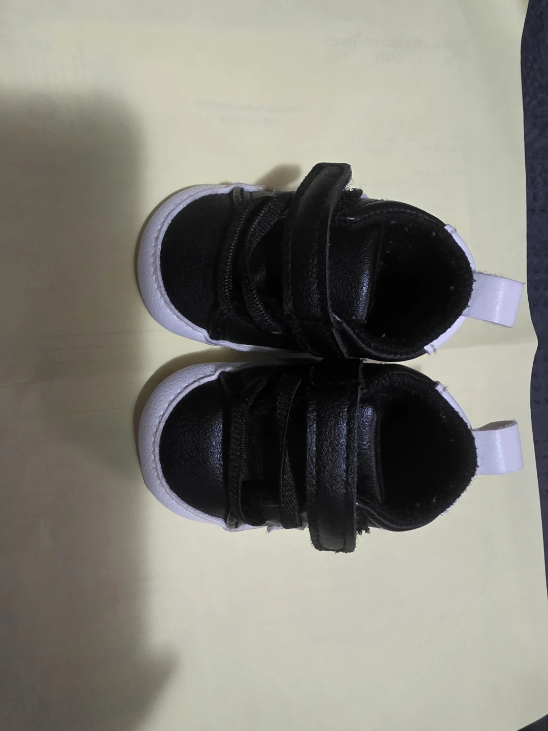 Baby black and white shoes