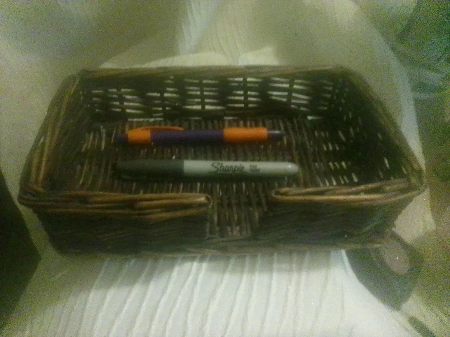 🏈 Woven Wicker Storage Basket