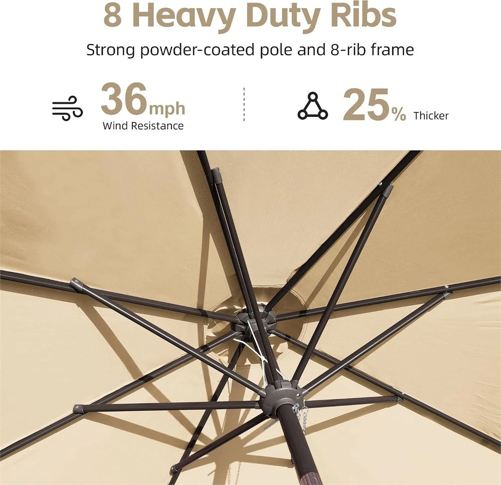 VEGOND 9ft Outdoor Patio Umbrella - photo 3