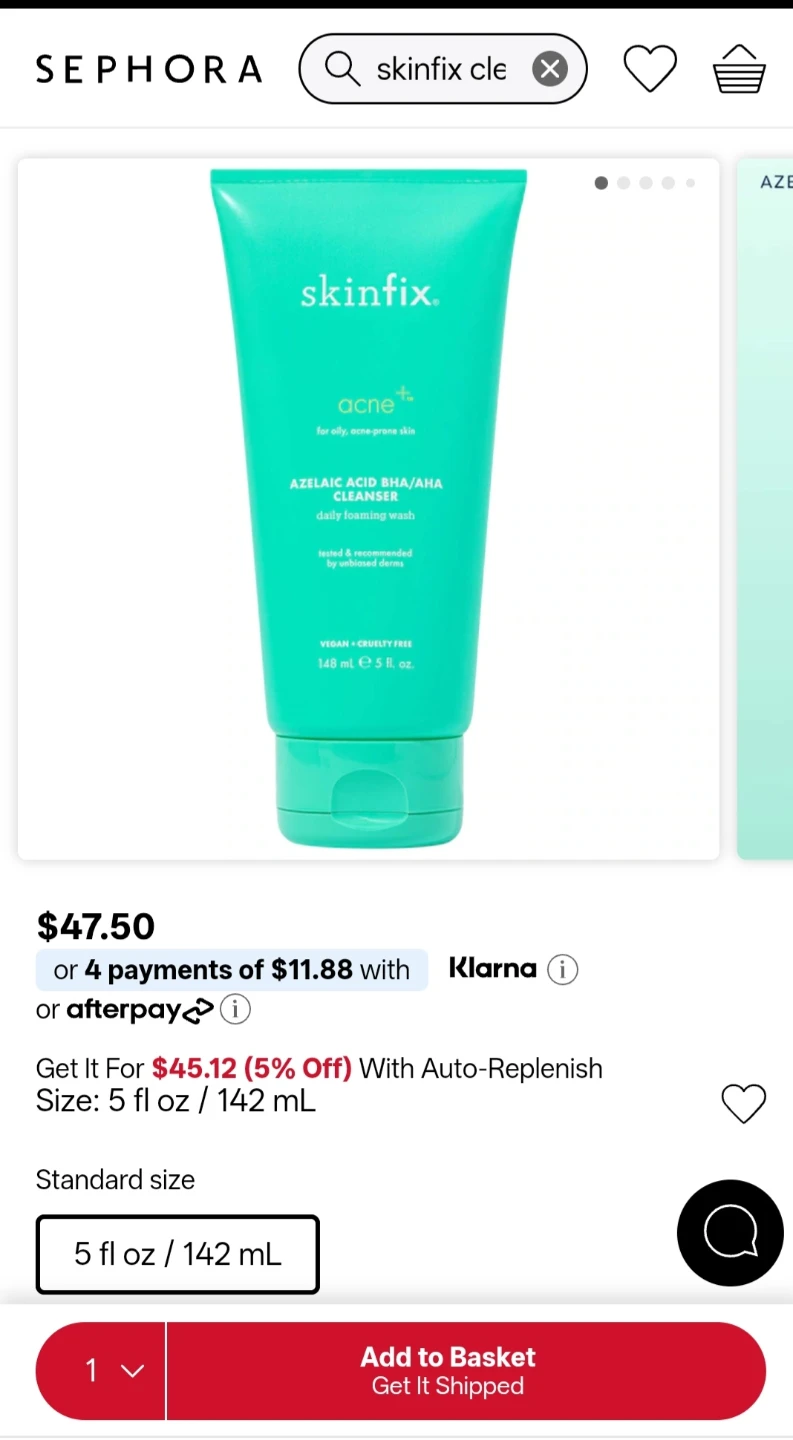 Skinfix Acne+ 2% BHA Cleanser - New and Sealed