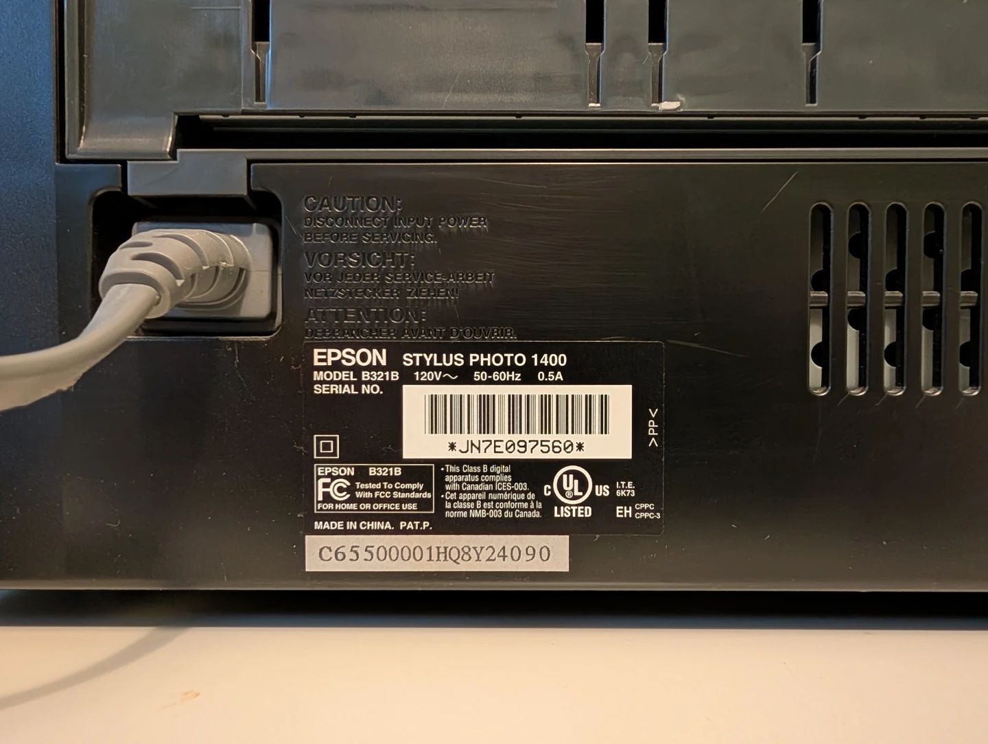 Epson Stylus Photo 1400 Printer - photo 4