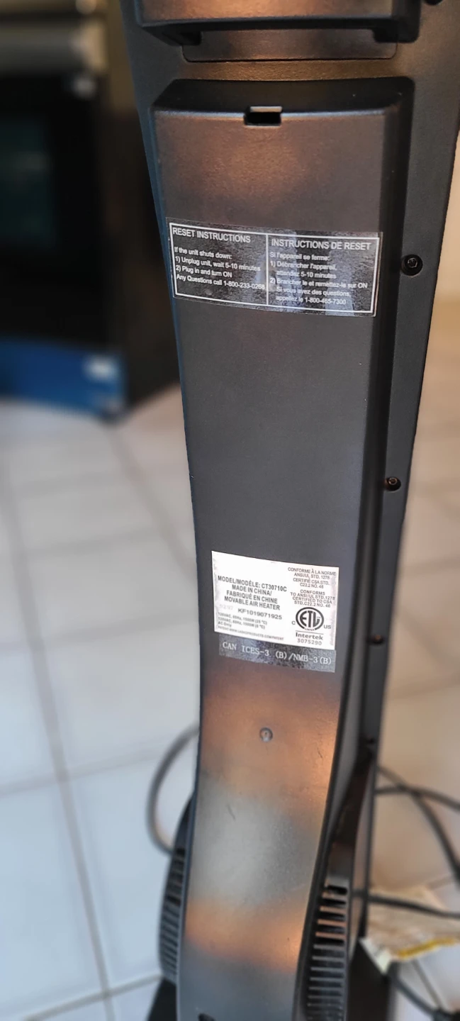 Lasko CT30710C Tower Heater - photo 4