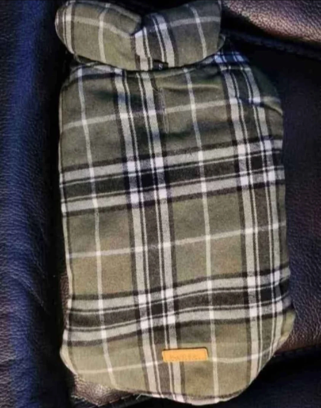 Small Dog Cold Weather Coat Green Plaid 🏈 - photo 2