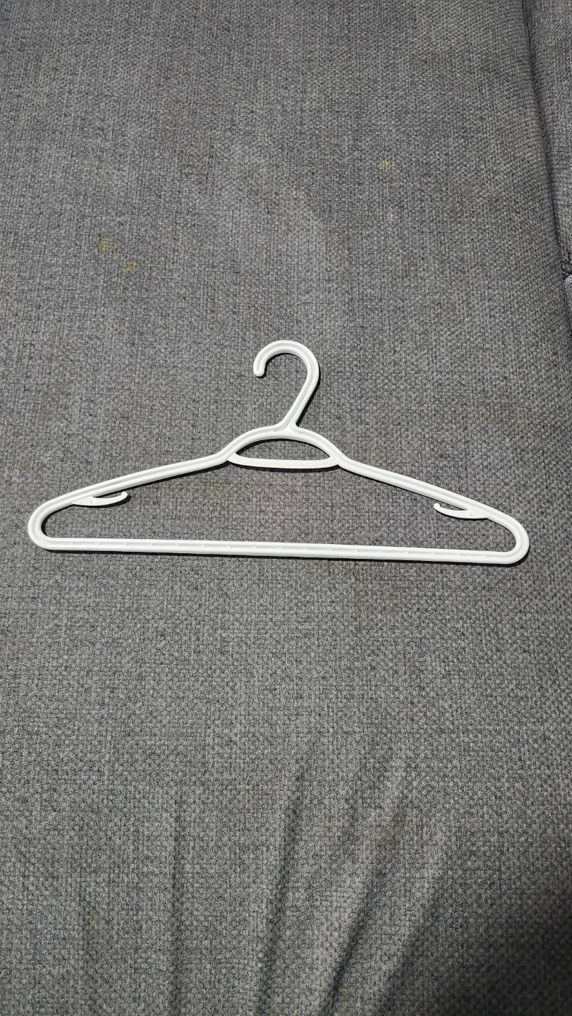 White Plastic Clothes Hanger