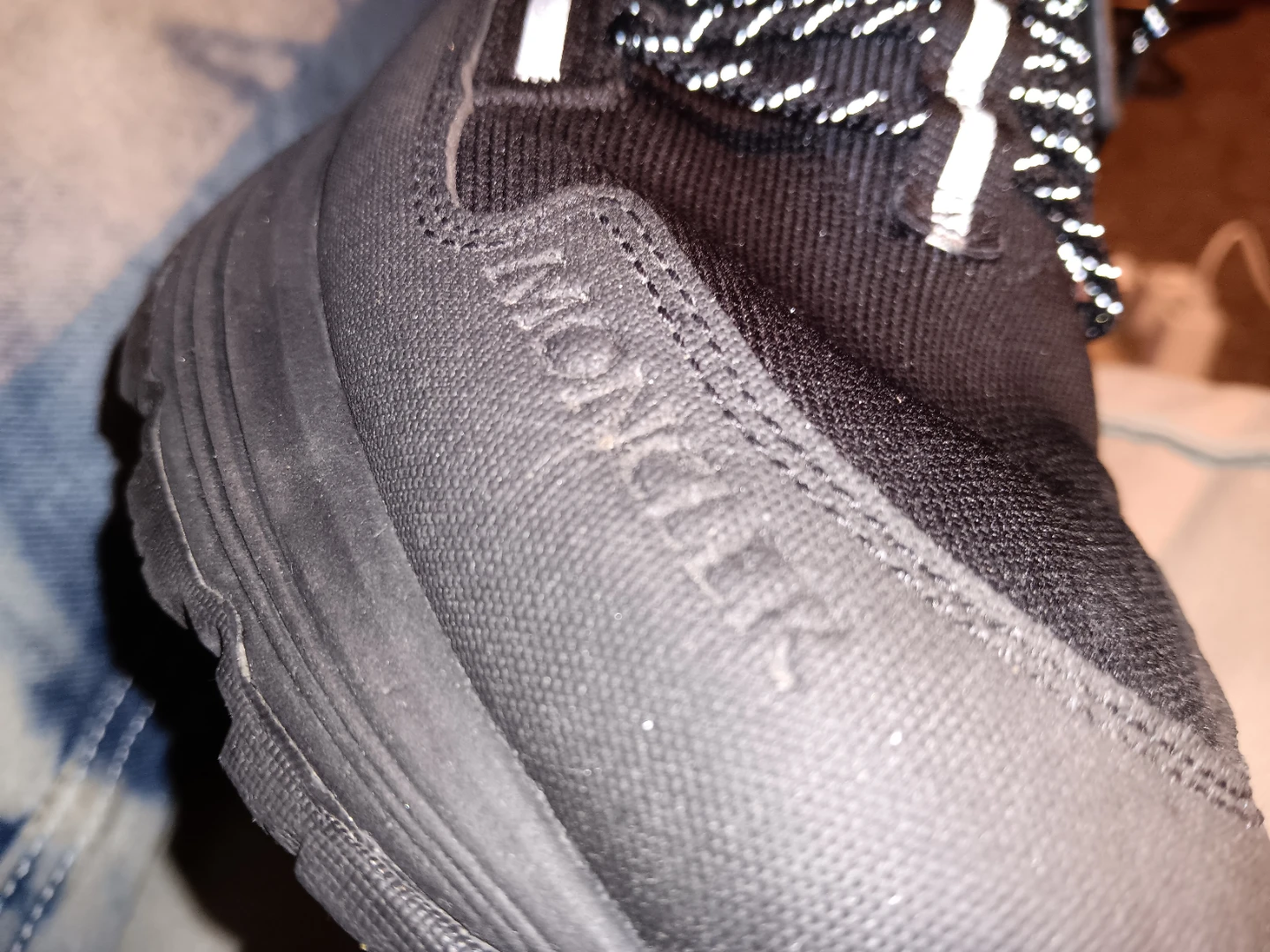 Moncler black high-top sneakers