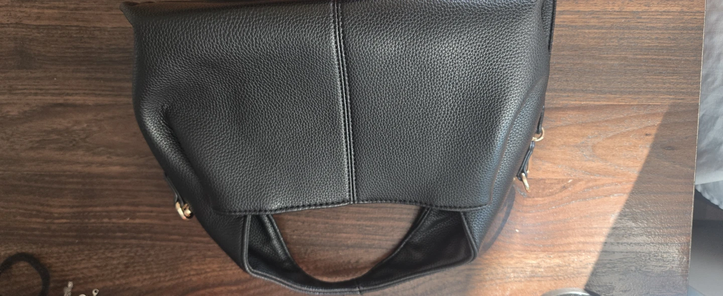 Black pebble-textured crossbody bag - photo 2
